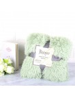 Super miękkie Fuzzy futro Faux eleganckie przytulne z puszystym rzut koc na łóżko Sofa narzuta długie kudłate miękka ciepła pośc