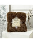 Super miękkie Fuzzy futro Faux eleganckie przytulne z puszystym rzut koc na łóżko Sofa narzuta długie kudłate miękka ciepła pośc