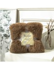 Super miękkie Fuzzy futro Faux eleganckie przytulne z puszystym rzut koc na łóżko Sofa narzuta długie kudłate miękka ciepła pośc
