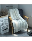 Nordic dzianiny rzut nici koc na kanapa z funkcją spania Plaid podróży TV Nap koce miękki ręcznik łóżko Plaid gobelin