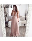 Affogatoo Sexy głębokie v neck backless letnia różowa sukienka kobiety elegancka koronka wieczorowa sukienka maksi Holiday długa