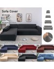 Elastyczne narzuta na sofę jednolity kolor w kształcie litery L fotel poszewki na kanapę 1/2/3/4 Sofa do siedzenia narzuta na so