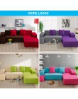 Elastyczne narzuta na sofę jednolity kolor w kształcie litery L fotel poszewki na kanapę 1/2/3/4 Sofa do siedzenia narzuta na so