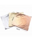 100 sztuk 14x14cm Art papier typu kraft imitacja złota Sliver miedź liść liście arkusze folia papier do złocenia wyroby dekoracy