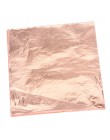 100 sztuk 14x14cm Art papier typu kraft imitacja złota Sliver miedź liść liście arkusze folia papier do złocenia wyroby dekoracy