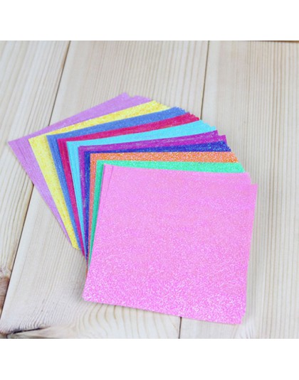 50 sztuk/zestaw kwadratowy papier origami jednostronnie lśniące składane jednokolorowe papiery dzieci Handmade DIY scrapbooking,