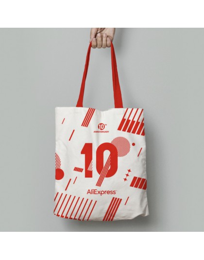 AliExpress 10th Anniversary Item-torba płócienna o dużej pojemności, pojemne torby