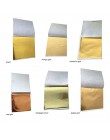 100 sztuk 9x9cm rzemiosło artystyczne imitacja złota Sliver folia miedziana papiery liść liście arkusze złocenie wyroby dekoracy