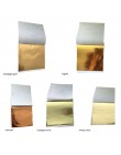 100 sztuk 9x9cm rzemiosło artystyczne imitacja złota Sliver folia miedziana papiery liść liście arkusze złocenie wyroby dekoracy