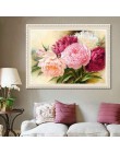 40*30cm 5D pełne diamenty piwonia z kwiatowym haftem krzyż zestaw do szycia gospodarstwa domowego Handmand wyroby dekoracyjne di