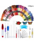 DIY magiczny haft dziurkacz narzędzie igłowe dziurkacz pióro z przypadku zestawy DIY Craft narzędzie do szycia do haftu J25