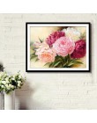 40*30cm 5D pełne diamenty piwonia z kwiatowym haftem krzyż zestaw do szycia gospodarstwa domowego Handmand wyroby dekoracyjne di