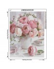 Diy diamentowe kwadraciki diamentowe malowanie cross stitch s pełne 100% okładka haft "piwonia i herbata" diamentowe hafty
