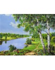 AZQSD DIY 50x40cm farba według numerów na krajobrazy dekoracje do domu obrazy olejne według liczb pełny zestaw dla dorosłych