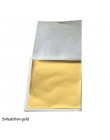 100 sztuk 9x9cm rzemiosło artystyczne imitacja złota Sliver folia miedziana papiery liść liście arkusze złocenie wyroby dekoracy
