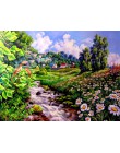 AZQSD DIY 50x40cm farba według numerów na krajobrazy dekoracje do domu obrazy olejne według liczb pełny zestaw dla dorosłych