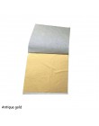 100 sztuk 9x9cm rzemiosło artystyczne imitacja złota Sliver folia miedziana papiery liść liście arkusze złocenie wyroby dekoracy