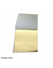 100 sztuk 9x9cm rzemiosło artystyczne imitacja złota Sliver folia miedziana papiery liść liście arkusze złocenie wyroby dekoracy