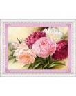 40*30cm 5D pełne diamenty piwonia z kwiatowym haftem krzyż zestaw do szycia gospodarstwa domowego Handmand wyroby dekoracyjne di