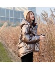 ZURICHOUSE 2020 Winter parka puchowa damska błyszcząca bluza z kapturem duże rozmiary Winter Warm gruba parka Loose Coat kurtka 