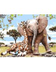AZQSD zwierzęta obrazy olejne według liczb dla dorosłych farby po numerach na płótnie zestawy do malowania 50x40cm DIY prezent H