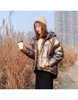 ZURICHOUSE 2020 Winter parka puchowa damska błyszcząca bluza z kapturem duże rozmiary Winter Warm gruba parka Loose Coat kurtka 