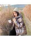 ZURICHOUSE 2020 Winter parka puchowa damska błyszcząca bluza z kapturem duże rozmiary Winter Warm gruba parka Loose Coat kurtka 