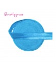 BRISTLEGRASS 2 5 Yard 5/8 "15mm Solid Color Shiny FOE Foldover elastyczna opaska do włosów opaski z pałąkiem na głowę sukienka k