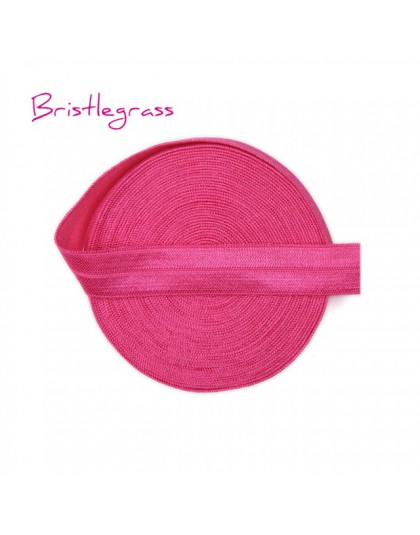 BRISTLEGRASS 2 5 Yard 5/8 "15mm Solid Color Shiny FOE Foldover elastyczna opaska do włosów opaski z pałąkiem na głowę sukienka k