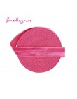 BRISTLEGRASS 2 5 Yard 5/8 "15mm Solid Color Shiny FOE Foldover elastyczna opaska do włosów opaski z pałąkiem na głowę sukienka k