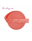 BRISTLEGRASS 2 5 Yard 5/8 "15mm Solid Color Shiny FOE Foldover elastyczna opaska do włosów opaski z pałąkiem na głowę sukienka k