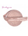 BRISTLEGRASS 2 5 Yard 5/8 "15mm Solid Color Shiny FOE Foldover elastyczna opaska do włosów opaski z pałąkiem na głowę sukienka k
