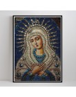 LZAIQIZG diamentowa mozaika pełna wiertło kwadratowa ikona religia diamentowa malowanie maryi panny Rhinestone haft z diamentami