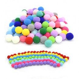 100 sztuk 15/20/25mm puszyste miękkie pompony ręcznie robione dla dzieci zabawki dekoracje ślubne DIY pompony z filcu do szycia 