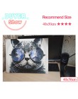 AZQSD 50x40cm malowanie według wzoru obrazy zwierząt olej rysunek numerami kot pełny zestaw kolorowanie według numerów Home Deco