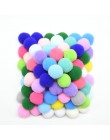 100 sztuk 15/20/25mm puszyste miękkie pompony ręcznie robione dla dzieci zabawki dekoracje ślubne DIY pompony z filcu do szycia 