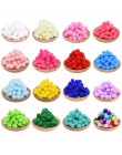 100 sztuk 15/20/25mm puszyste miękkie pompony ręcznie robione dla dzieci zabawki dekoracje ślubne DIY pompony z filcu do szycia 
