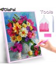 DIAPAI 100% pełna plac/okrągłe wiertło 5D DIY diament malarstwo "kwiat krzesło" diament haft Cross Stitch 3D Decor A21561