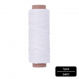 MIUSIE 1 sztuk 50M 150D 1mm skóra woskowana nić przewód do rękodzieło DIY narzędzie nici do szycia ręcznego, płaski, woskowany, 