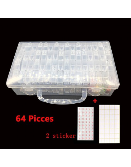 64/128pcs butelki zestaw do malowania diamentowego akcesoria schowek koraliki pojemnik diament haft kamień mozaika Convenience B