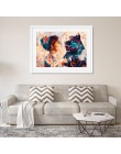 AZQSD DIY oprawione lew dziewczyna obrazy olejne według liczb dorosłych kolorowe farby obraz ścienny do salonu Home Decor