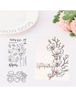 Matryce do cięcia metalu i stemple gumowe kwiaty sympatii do scrapbooking, rzemiosło szablon do wycinania tworzenie kartek Album