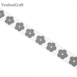 YeulionCraft 100x3CM kwiat przenikania ciepła taśma odblaskowa wytłaczanie na gorąco naklejka foliowa folia winylowa DIY żelazko