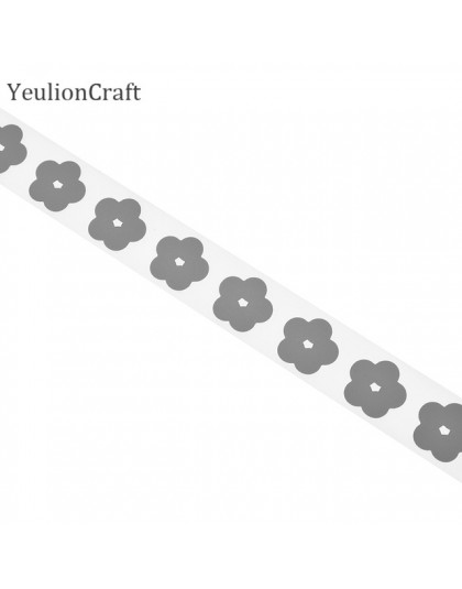YeulionCraft 100x3CM kwiat przenikania ciepła taśma odblaskowa wytłaczanie na gorąco naklejka foliowa folia winylowa DIY żelazko
