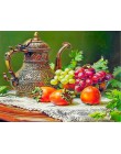 AZQSD Unframe owoce Diy obrazy olejne według liczb Vintage farba akrylowa na płótnie ręcznie malowane unikalny prezent do dekora