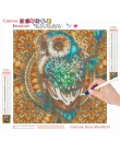 HUACAN diamentowa malowana pełna kwadratowa/okrągła sowa 5D DIY diamentowa haftowana mozaika z Rhinestone zwierząt świątecznych 
