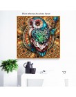 HUACAN diamentowa malowana pełna kwadratowa/okrągła sowa 5D DIY diamentowa haftowana mozaika z Rhinestone zwierząt świątecznych 