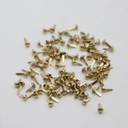 100 sztuk 4.5mm mieszane 3 kolory żelaza okrągłe metalowe Mini Brads dla akcesoria do scrapbookingu zdobienie zapięcie wyroby rę