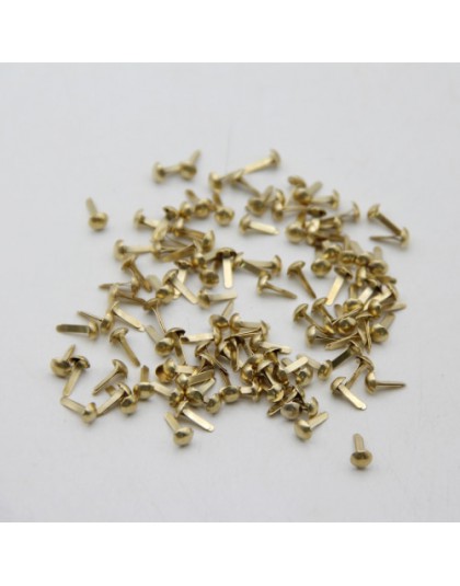 100 sztuk 4.5mm mieszane 3 kolory żelaza okrągłe metalowe Mini Brads dla akcesoria do scrapbookingu zdobienie zapięcie wyroby rę