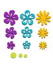 Eastshape 12 sztuk kwiaty Metal wykrojniki Daisy DIY szablony do cięcia papier typu kraft tworzenie kartek Scrapbooking wytłacza
